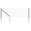 vidaXL Euro-Zaun mit Stacheln 25 x 0,6 m PVC-beschichteter Stahl Gr&uuml;n
