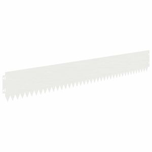 vidaXL Raseneinfassung 20 pcs 103 x 15 cm Stahl Wei&szlig;