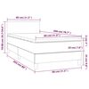 vidaXL Boxspringbett mit Matratze & LED Dunkelgrau 80x200 cm Stoff