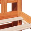 vidaXL Massivholzbett mit Regal ohne Matratze Wachsbraun 160x200 cm