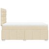 vidaXL Boxspringbett mit Matratze Creme 120x200 cm Stoff
