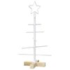 vidaXL Metall-Weihnachtsbaum mit St&auml;nder KUOPIO 60 cm Stahl Wei&szlig;