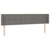 vidaXL Kopfteil mit Ohren Dunkelgrau 163x16x78/88 cm Stoff