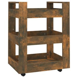 vidaXL K&uuml;chenrollwagen Schwarz 60x45x80 cm Ingenieurholz