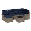 vidaXL Gartensofa-set Grau Poly-Rattan