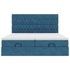 vidaXL Ottoman-Bett mit Matratzen & LED Dunkelblau 200x200 cm Samt