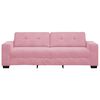 vidaXL | 3-Sitzer-Sofa | mit Kissen Rosa Samt