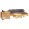 vidaXL 6-tlg. Garten-Lounge-Set mit Kissen Massivholz Teak