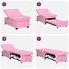 vidaXL Schlafsofa Ausziehbar Rosa 194 x 50 x 82 cm Stoff