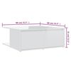 vidaXL Couchtisch Hochglanz-Weiß 80x80x31 cm Holzwerkstoff
