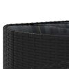 vidaXL 6-tlg. Garten-Sofagarnitur mit Kissen Schwarz Poly Rattan