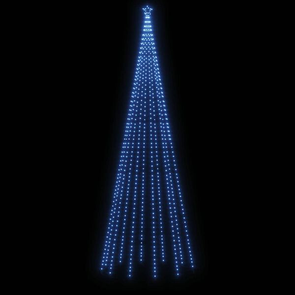 vidaXL LED-Weihnachtsbaum Kegelform Blau 732 LEDs 160x500 cm