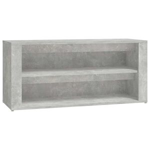 vidaXL Schuhregal Betongrau 100x35x45 cm Holzwerkstoff