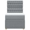 vidaXL Boxspringbett mit Matratze Hellgrau 80x200 cm Stoff