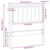 vidaXL Gepolstertes Kopfteil Wei&szlig; 80 cm Massives Kiefernholz
