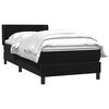 vidaXL Boxspringbett mit Matratze Schwarz 90x210 cm Samt