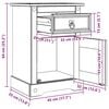 vidaXL Nachttisch Wei&szlig; 45 x 35 x 64 cm Massives Kiefernholz