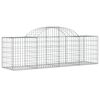 vidaXL Gabione mit Hochbogen 200x50x60/80 cm Verzinktes Eisen