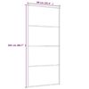 vidaXL Schiebet&uuml;r ESG-Glas und Aluminium 90x205 cm Wei&szlig;
