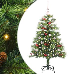 vidaXL K&uuml;nstlicher Weihnachtsbaum 150 LEDs Warmes Wei&szlig; PVC und Metall