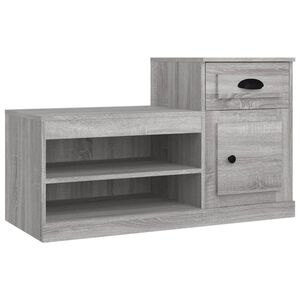 vidaXL Schuhschrank Grau Sonoma 100x42x60 cm Holzwerkstoff