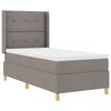 vidaXL Boxspringbett mit Matratze mit Kopfteil Taupe 90 x 200 cm Stoff