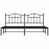 vidaXL Bettgestell mit Kopfteil Metall Schwarz 200x200 cm