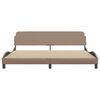 vidaXL Bettgestell "Dover" Cappuccino-Braun 200x200 cm Kunstleder