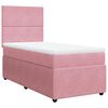 vidaXL Boxspringbett mit Matratze Rosa 90x190 cm Samt