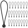 vidaXL Bungee-Kordeln mit B&auml;llen 24 Stk. Schwarz 4 mm x 22 cm