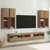 vidaXL TV-Wandschrank-Set mit LED-Lichtern 7 pcs Artisan-Eiche