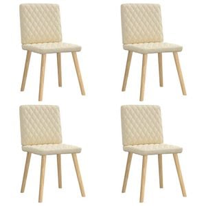 vidaXL Esszimmerst&uuml;hle 4 Stk. Creme Stoff