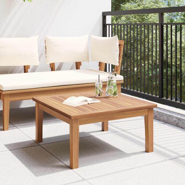 vidaXL Gartentisch Braun Massivholz Teak