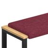 vidaXL Bankkissen Stoff Weinrot Tiefe 35 cm