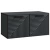 vidaXL Wandmontierter TV-Schrank Schwarz 59,5 x 31 x 30 cm