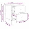 vidaXL Nachttisch Altholz 40 x 42 x 50 cm Schichtholz und Metall