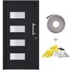 vidaXL Haust&uuml;r Aluminium und PVC Anthrazit 100x200 cm