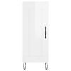vidaXL Highboard Hochglanz-Wei&szlig; 34,5x34x180 cm Holzwerkstoff