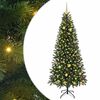 vidaXL K&uuml;nstlicher Weihnachtsbaum mit 300 LEDs Gr&uuml;n 210 cm PE und PVC