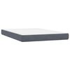vidaXL Boxspringbett mit Matratze Dunkelgrau 140x220 cm Samt