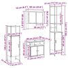vidaXL Badezimmerm&ouml;bel-Set mit Regal 4 pcs Sonoma-Eiche Holzwerkstoff