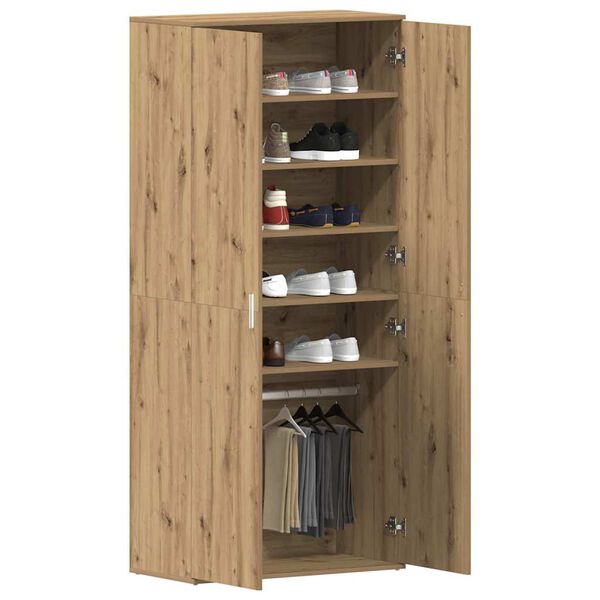 vidaXL Schuhschrank Artisan-Eiche 80 x 39 x 178 cm Holzwerkstoff