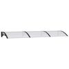 vidaXL T&uuml;rvordach Schwarz und Transparent 300x75 cm Polycarbonat