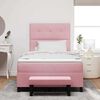 vidaXL Boxspringbett mit Matratze mit Kopfteil Rosa 120 x 200 cm Samt