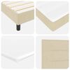 vidaXL Boxspringbett mit Matratze Creme 120 x 190 cm Stoff