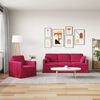 vidaXL Sofa 2 pcs Weinrot