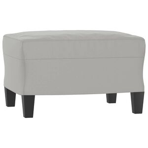 vidaXL Fu&szlig;hocker Hellgrau 60x50x41 cm Mikrofasergewebe