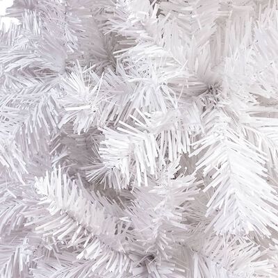 vidaXL Weihnachtsbaum Schlank mit LEDs Weiß 210 cm