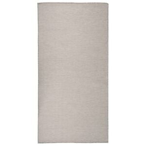 vidaXL Outdoor-Teppich Flachgewebe 100x200 cm Hellgrau