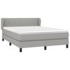 vidaXL Boxspringbett mit Matratze Hellgrau 140x200 cm Stoff
